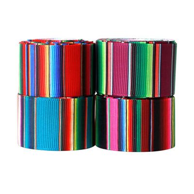 5 Yards/Roll 25mm 63mm DIY Cartoon Mexican Style Printed Grosgrain Ribbon  for Hair Bow Making Supplies Holiday Decoration Gift Wrapping  Bags