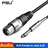 FSU Microphone Wire Cord XLR Female to Jack 6.35mm Male Plug Audio Lead Microphone Cable for Sound Amplifier 2M 3M 5M 8M 10M