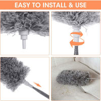 escopic Microfibre Duster Dusting Brush with Flexible Corner Broom Effortlessly Removes Dust and Cobwebs JA55