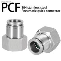 PCF Pneumatic Quick Coupling 304 Stainless Steel M5 1/8 1/4 3/8 1/2 BSPT Internal Thread Air Hose 4 6 8 10 12mm 8-02 10-02