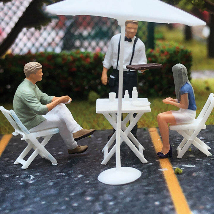 bolehdeals-pack-of-4-1-64-scale-hand-painted-miniature-model-chair-figures-street-park-layout-diorama