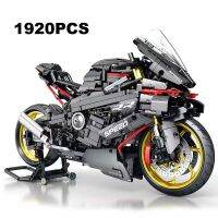 S1000RR รถมอเตอร์ไซด์สีดำบล็อกตัวต่อโมเดลรถขนาด1:5ของเล่นสำหรับเด็กผู้ชายอิฐประกอบรถมอเตอร์ไซค์