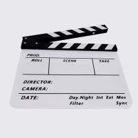 Green Plus สเลทฟิล์ม (ขาว ดำ) อะคริลิคแท้ slate film แคลปบอร์ดถ่ายภาพยนต์ Clapboard (1414)