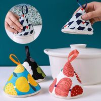 Triangle Pot Cap Oven Gloves Kitchen Anti-Scald Pan Handle Finger Protector Cover Casserole Cap Heat Insulation Mitts Accessory