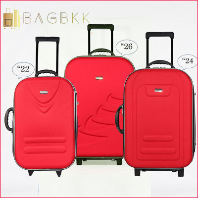 BAG BKK Luggage Cando กระเป๋าเดินทาง กระเป๋าล้อลากหน้าโฟมขนาด แบบซิปขยาย 2 ล้อด้านหลัง 22 นิ้ว 24 นิ้ว 26 นิ้ว รหัสล๊อค Code F2121 รุ่น Fulfill(Red)