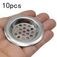 ♗ 10pcs 60/75mm In Diameter Stainless Steel Hair Filter Circle Vent Grille Cover Sink Strainer Stopper Mesh Sink Drain Colanders