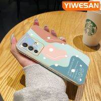 YIWESAN เคสสำหรับ Vivo V23 4G V23 5G S12 5G เคส Moran ตัดกันดีไซน์ใหม่ด้านข้างเป็นซิลิโคนฝาปิดเลนส์เต็มรูปแบบกล้องกล่องกันกระแทกเคสนิ่มสำหรับปกป้อง