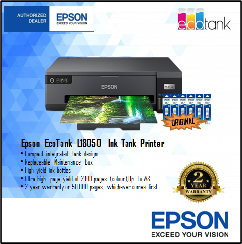 Epson EcoTank L18050 Ink Tank Photo Printer ( Low-cost A3+ photo print ...