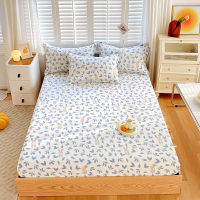 ผ้าปูเตียงสองชั้น Sprei Bed Cover ผ้าฝ้ายบริสุทธิ์โรงแรมที่นอนขนาดเดียวสำหรับผ้าปูเตียงแบนเตียง