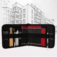 35pcs Sketch Pencil Set Professional Sketching Drawing Kit Wood Pencil Bags For Painter School Students Art Supplies