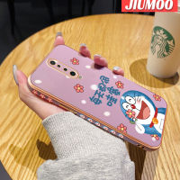 เคส JIUMOO สำหรับ Xiaomi MI POCO F2 POCO X2 Redmi เคส K30การ์ตูนโดราเอมอนน่ารักทันสมัยใหม่เคสซิลิโคนชุบเคสมือถือนิ่มกันกระแทกเต็มฝาหลังเคสป้องกันเลนส์กล้อง