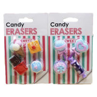 Girl Style Candy Rubber School Eraser for Party Gifts Bowknot Flower Pencil Eraser with Free Gifts for New Buyers