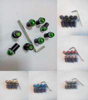 New For Kawasaki Ninja ZX6R ZX9R ZX10R ZX12R motorbike Windshield Screw Mounting 8pcs CNC M5 5MM Nuts Bolts