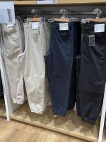 Great fire! Dongji Uniqlo original mens solid color simple all-match straight-leg cotton casual pants