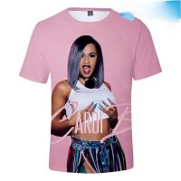 2021 Hot Sale Rap Singer Cardi B 3D Printed T-shirt Men/women Fashion Casual Harajuku Summer Short Sleeve Hip Hop Sweatshirt Top