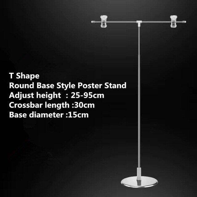 Metal Shelf Mounted Pop Advertising Poster Display Stand Desk Sign T