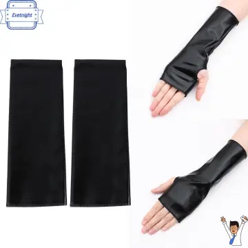 1pair Studded Half Finger Gloves For Women, Street Dance Cool Fingerless  Gloves