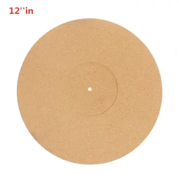 Turntable Slipmat Pad Cork Turntable Mat Turntable Slipmat Anti Static Mat:  12in Silicone Phonograph Record Player White Mat 3mm Improves Sound and