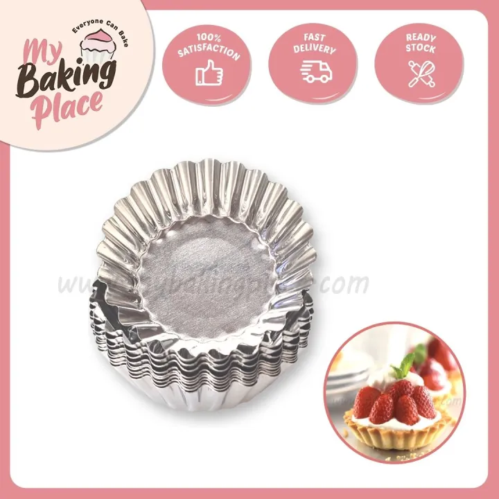 [My Baking Place] Aluminium Egg Tart Mould, Acuan Fruit / Cheese Tart Mould (1 Set / 10Pcs