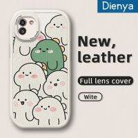 Dienya เคส A03s ปลอกสำหรับ Samsung A03ลายการ์ตูนหลากสีน่ารักไดโนเสาร์สีขาวและสีเขียวบางนุ่มหนังเคสมือถือกันกระแทกเคสกันกระแทกปลอกป้องกันการหล่น