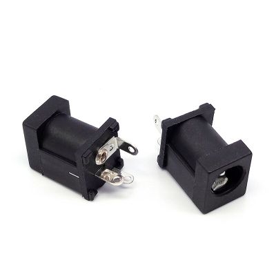 10Pcs Vertical DC Power Socket Connector Jack For 5.5x2.1mm 5.5x2.5mm DC Power Plug  Wires Leads Adapters