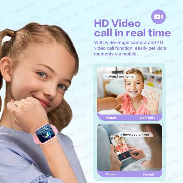 4g-นาฬิกาโทรศัพท์อัจฉริยะเด็ก1000mah-ip67กันน้ำการสนทนาทางวิดีโอ-sos-gps-lbs-ไวไฟติดตามตำแหน่งกล้องวงจรปิดดูภาพจากมือถือนาฬิกาเด็ก-k9