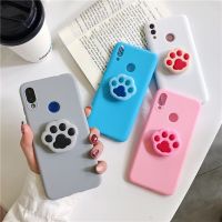 【Shell set] Cat Dog Paw พิมพ์นุ่ม TPU สำหรับ Huawei Honor 6X 7A 7S 8 8A 8X 8C 8S 9 Lite 9X Pro 10i 20i ดู10 20 V20 Stand Cover