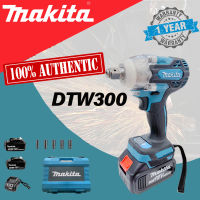 Makita บล็อกไฟฟ้า ประแจไฟฟ้าไร้สาย DTW300 คุณภาพสูง แบต 2 ก้อน Brushless Electric Impact Wrench ประแจไฟฟ้า 2 แบตเตอรี่ลิเธียม ประแจไฟฟ้า มีความแข็งแกร่ง