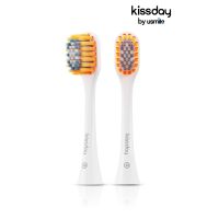 ◄❧℡ kissday Electric Toothbrush Replacement Brush Head Soft Bristles White Cleaning For K1 Model - 2 Pcs