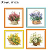 ✌ French Lavender cross stitch kits cartoon pattern 18ct 14ct 11ct white fabric cotton thread DIY embroidery kit craft