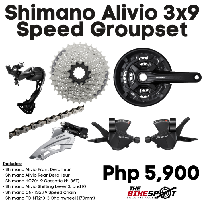 shimano alivio 2x9 groupset