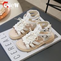 Size 23-36 Girls Sandals Beautiful Roman Sandals Lace-up Sweet Dress Shoes Soft Bottom Children Shoes sandale enfant fille