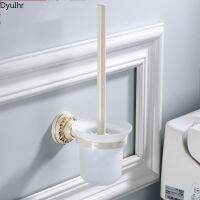 ▲ DyuIhr baked white paint space aluminum wall-mounted bathroom toilet brush holder exquisitely carved toilet brush holder