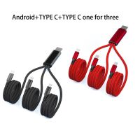 Kabel Pengisi Daya Port Mikro 3 In 1 USB C USB C Multi 3 In 1 Tipe Ganda C, Kabel Pengisi Daya Cepat 5V 2A 3 Possel 24