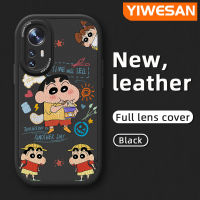 YIWESAN เคสสำหรับ Xiaomi 12 Lite 12 Pro,เคสโทรศัพท์หนังบางดีไซน์ใหม่ลายการ์ตูนน่ารักลายดินสอสีเคสกันกระแทกป้องกันเลนส์กล้องคลุมทั้งหมดซิลิโคนนิ่ม