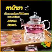 FASHION กาชงชา ทนต่ออุณหภูมิสูง กาน้ำชา แก้วคุณภาพสูง 400ml 600ml Glass teapot