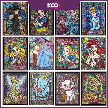 Disney Princess Girl Fairy Dust Diamond Painting Kits Embroidery Mosaic  Little Mermaid Snow White Crosss Stitch Home Decor Gift