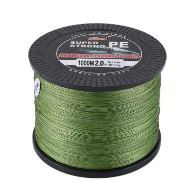 TOP YUDELI 2.0หมายเลขสาย Super Strong 4 Strand 1000M PE Braided เอ็นตกปลา Lake Multifilament เส้นโลหะถักด้าย