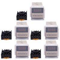 5X AC 220V 5A Programmable Double Delay Relay Device Tool DH48S-S