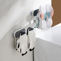 [COD] Multi-function balcony folding shoe free punching wall-mounted drying window hanger storage