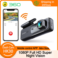 360 Dash Cam for Car Camera for Vehicle 1080P APP HK30 WiFi G-Sensor Car DVR 24H Parking Monitior FOV130° Night Video Recorder