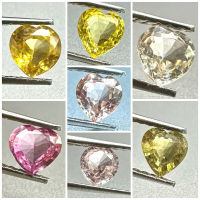 ไพลินแฟนซีรูปหัวใจ พลอยธรรมชาติ 100% fancy sapphire heart shape 100% natural gemstone