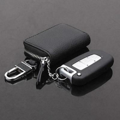 [ในสต็อก] ยูนิเวอร์แซหนัง PU ซิปรถยนต์ปลอกกุญแจที่ใส่กระเป๋า U Ni อัตโนมัติรถบรรทุกกุญแจรีโมท Fob ปกป้องที่ยึดปลอกกุญแจ