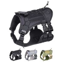 Dog Tactical Harnesses For Medium Large Dog Collar Prevent Dash Pet Harness Vest Military Training Army Accessories Adjustable Collars