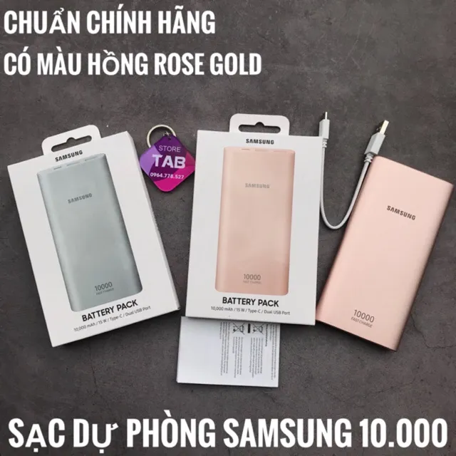 HCM] Sạc dự phòng Samsung Fast charger  , Sạc nhanh 15W , Hỗ trợ 3  thiết