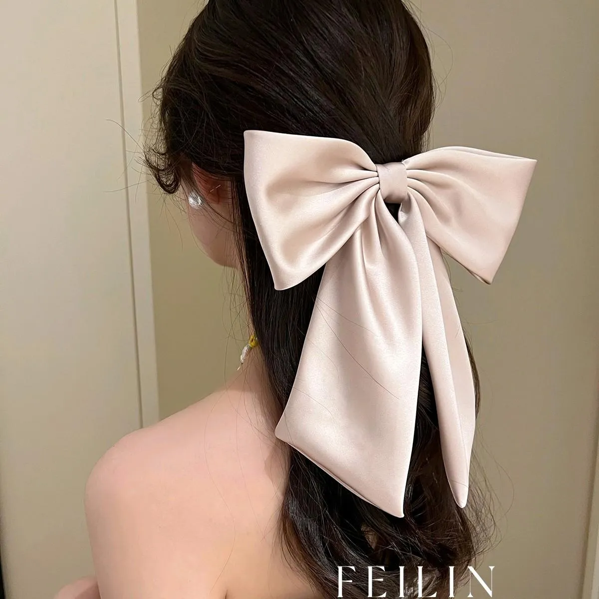 Satin ribbon bow clip hair clip | Lazada PH Satin ribbon bow clip hair clip | Lazada PH
