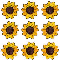 Pulaqi 10PCS Cartoon Flower Patch Wholesale Patches Iron On Patches For Clothing chrysanthemum Wholesale Dropship Custom Patch