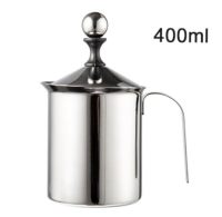 เหยือกตีฟองนม เหยือกทำฟองนม  สแตนเลสใช้ได้กับเครื่องดื่มนมร้อนและนมเย็น 400ml และ 800ml