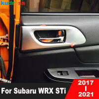 สำหรับ Subaru WRX STi 2017 2018 2019 2020 2021 ABS Matte รถที่จับประตูด้านในชามฝาครอบสติกเกอร์ตกแต่งภายในอุปกรณ์เสริม