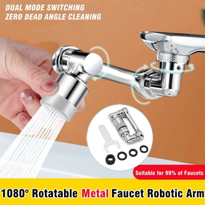 99 Universal Metal 1080 ° Swivel Robotic Arm Swivel Extension Faucet